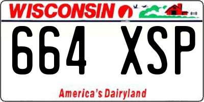 WI license plate 664XSP