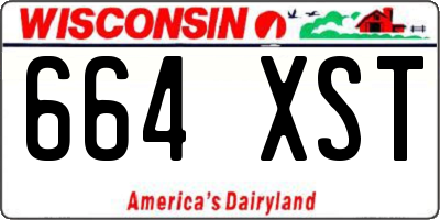 WI license plate 664XST