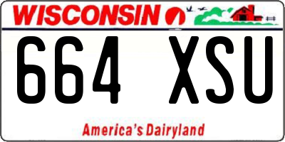 WI license plate 664XSU