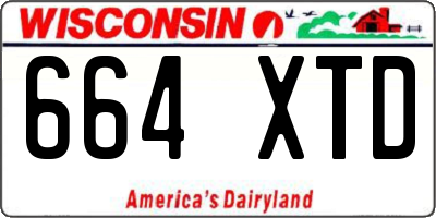 WI license plate 664XTD