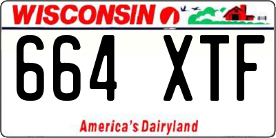 WI license plate 664XTF