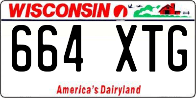 WI license plate 664XTG