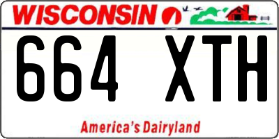 WI license plate 664XTH