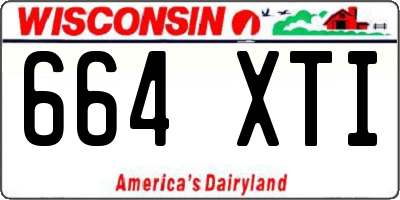 WI license plate 664XTI