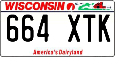 WI license plate 664XTK
