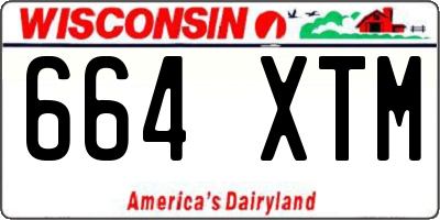 WI license plate 664XTM