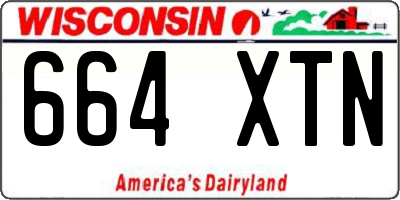 WI license plate 664XTN