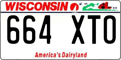 WI license plate 664XTO