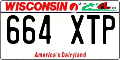 WI license plate 664XTP