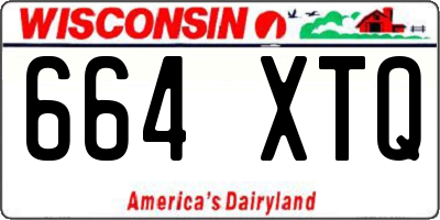 WI license plate 664XTQ