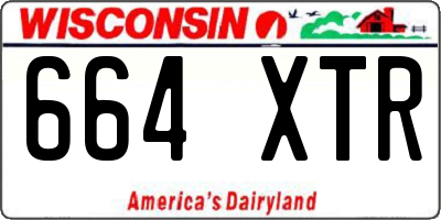 WI license plate 664XTR