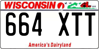 WI license plate 664XTT