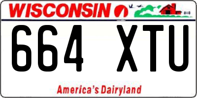 WI license plate 664XTU