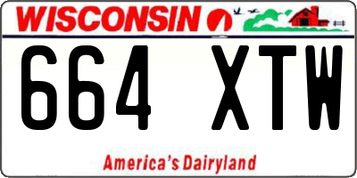 WI license plate 664XTW