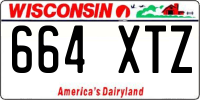 WI license plate 664XTZ