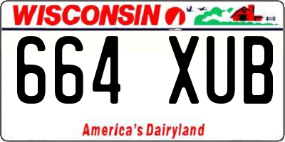 WI license plate 664XUB