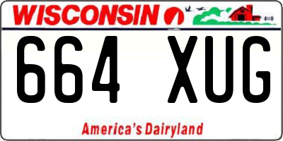 WI license plate 664XUG