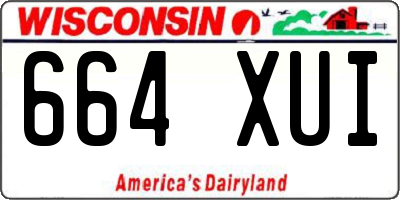 WI license plate 664XUI