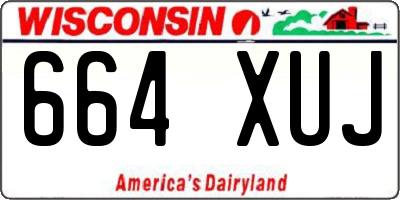 WI license plate 664XUJ