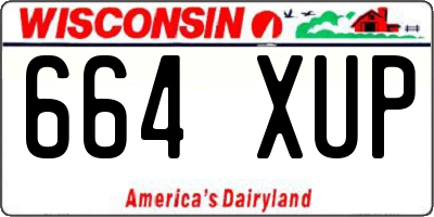 WI license plate 664XUP