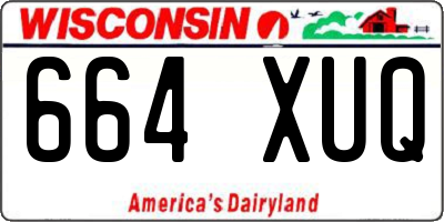 WI license plate 664XUQ