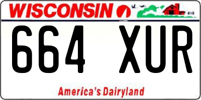 WI license plate 664XUR