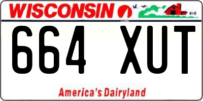 WI license plate 664XUT