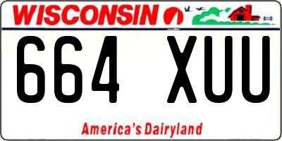 WI license plate 664XUU