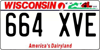WI license plate 664XVE
