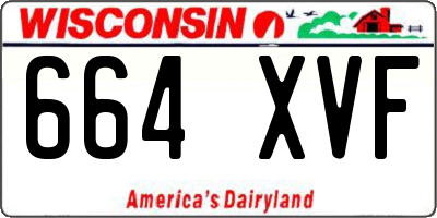 WI license plate 664XVF