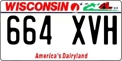 WI license plate 664XVH