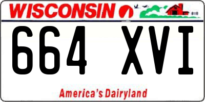 WI license plate 664XVI