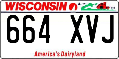 WI license plate 664XVJ