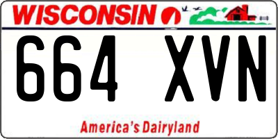 WI license plate 664XVN
