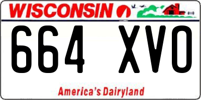 WI license plate 664XVO