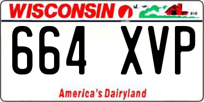 WI license plate 664XVP