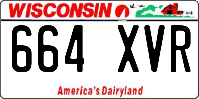 WI license plate 664XVR