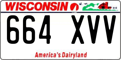 WI license plate 664XVV