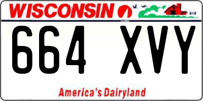 WI license plate 664XVY