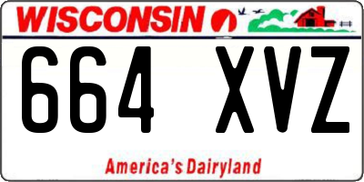 WI license plate 664XVZ