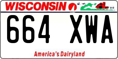 WI license plate 664XWA