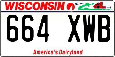 WI license plate 664XWB
