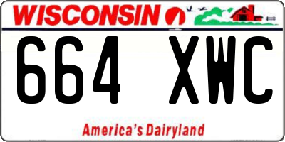 WI license plate 664XWC