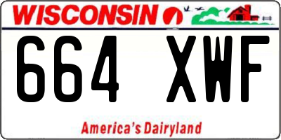 WI license plate 664XWF