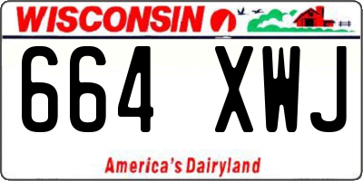 WI license plate 664XWJ