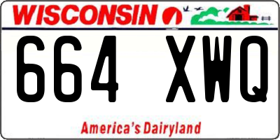 WI license plate 664XWQ