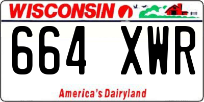 WI license plate 664XWR