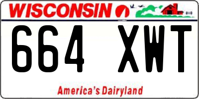 WI license plate 664XWT