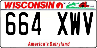 WI license plate 664XWV