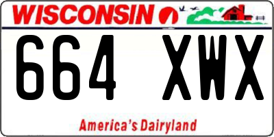 WI license plate 664XWX
